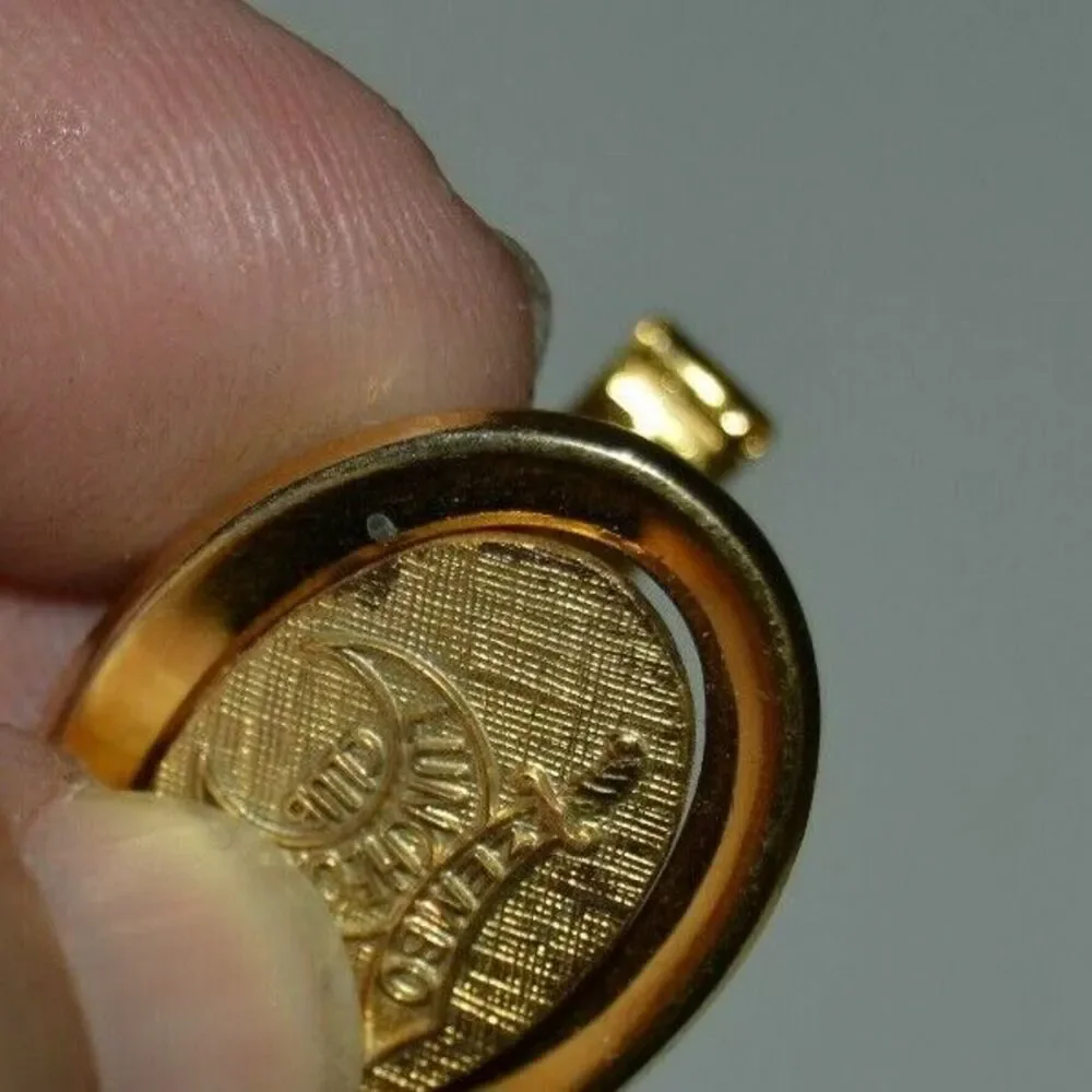 Vintage Oval Masonic Shriners Zembo Luncheon Club Golden Cuff Links RARE
